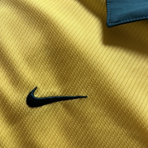 Nike  Dri Fit University of Oregon Ducks Yellow Polo Shirt Size XXL - Picture 5 of 11